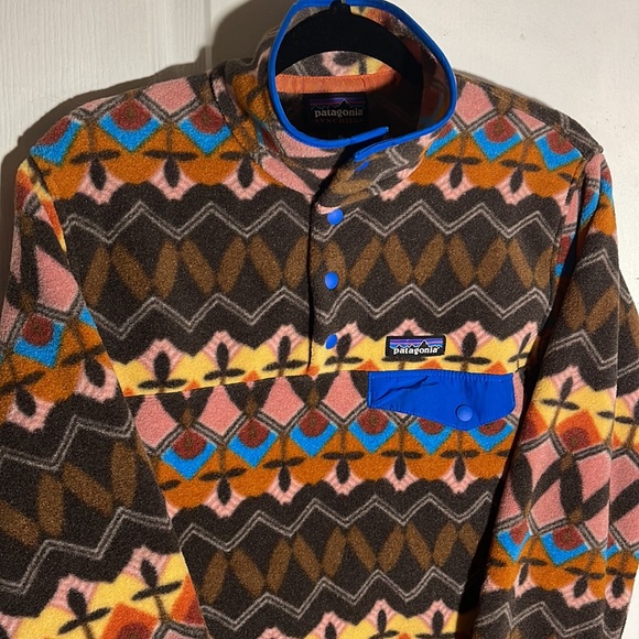 Patagonia Synchilla Snap-T Fleece Pullover Companions Big Anthos Pink XS - Picture 3 of 10